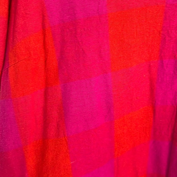 HOST PICK - ALI GOLDEN DOUBLE V-NECK MAXI DRESS - POPPY/PINK PLAID - Picture 3 of 6